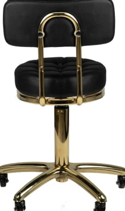 Gabbiano Cosmetic Stool Gold Black