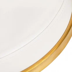 Gabbiano Cosmetic Stool White Gold