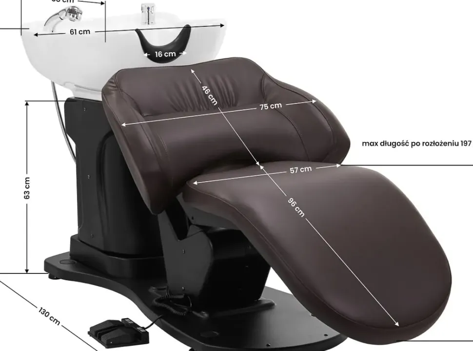 Gabbiano Electric Hairdressing Wash Unit Trycho Brown