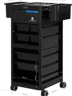 Gabbiano Hairdresser Helper With UV Sterilizer Black