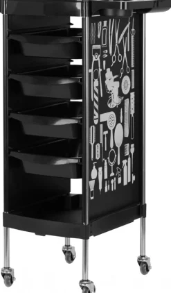 Gabbiano Hairdresser Trolley Black Graphics