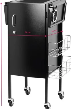 Gabbiano Hairdresser Trolley Deluxe 500 Black