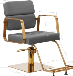 Gabbiano Hairdressing Chair Gray