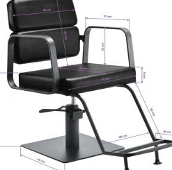 Gabbiano Hairdressing Chair Porto Black
