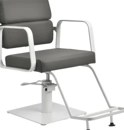 Gabbiano Hairdressing Chair Porto White Gray