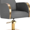 Gabbiano Hairdressing Chair Malaga Gold Grey