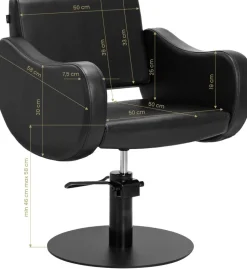 Gabbiano Hairdressing Chair Sewilla Black