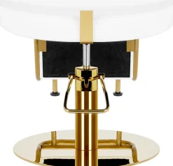 Gabbiano Hairdressing Chair Gabbiano Linz NQ Gold White