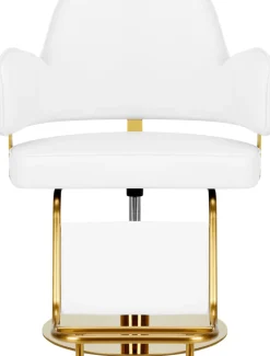 Gabbiano Hairdressing Chair Gabbiano Linz NQ Gold White