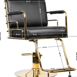 Gabbiano Hairdressing Chair Prato Gold Black