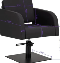 Gabbiano Hairdressing Chair Elda Black