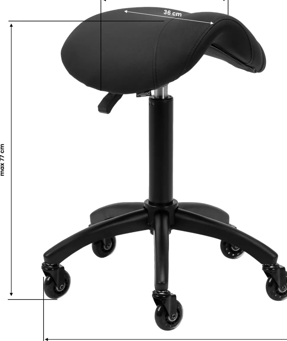 Gabbiano Hairdressing Stool D032 Black