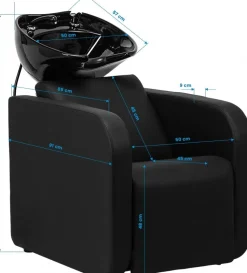 Gabbiano Hairdressing Wash Unit Carmen Black