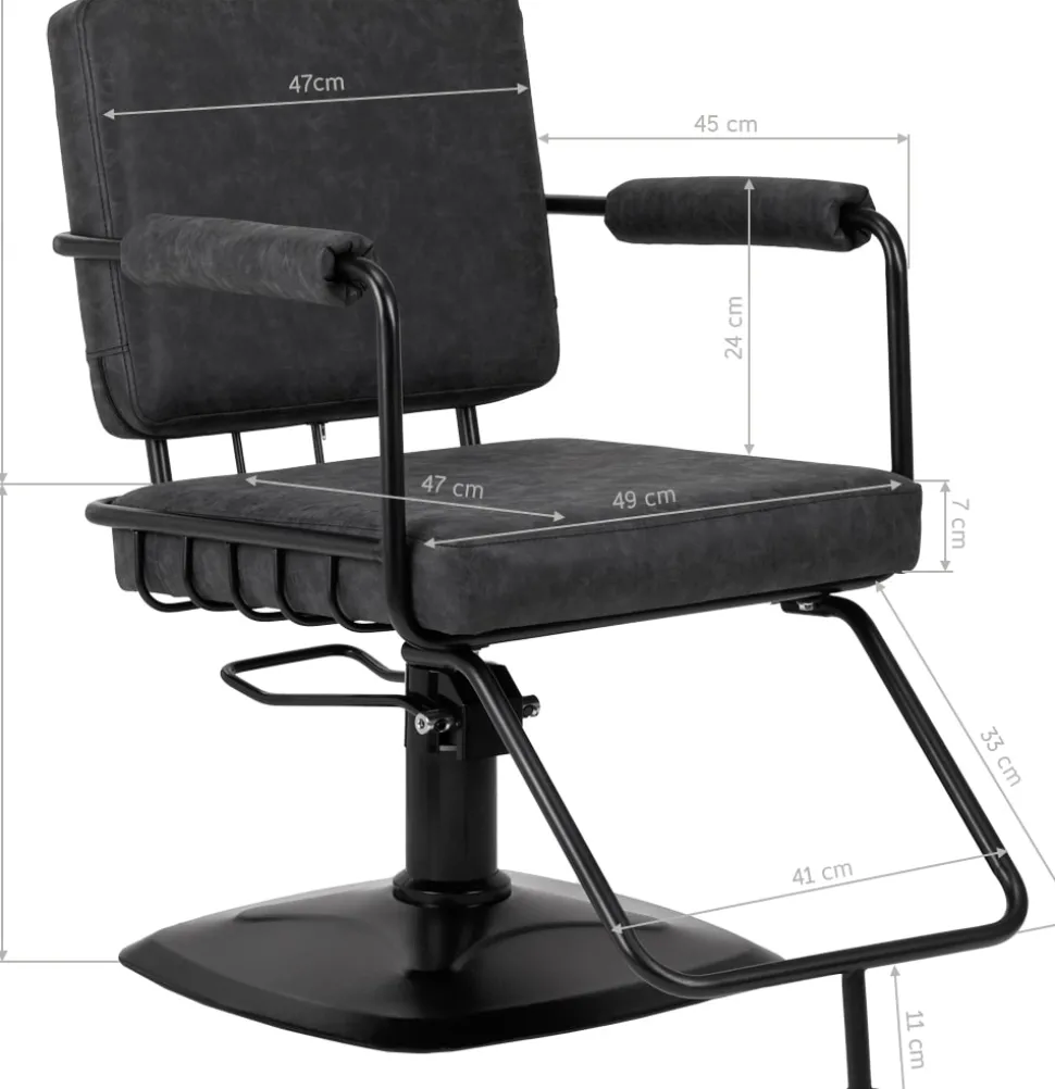 Gabbiano Katania Loft Old Leather Chair Black