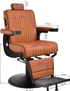 Gabbiano Levi Barber Chair Brown