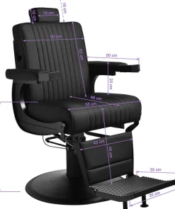 Gabbiano Levi Barber Chair Black