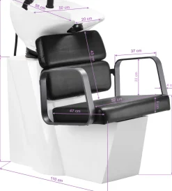 Gabbiano Porto Hair Wash Unit Gray Black