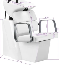 Gabbiano Porto Hair Wash Unit Gray White