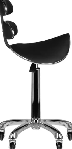 Gabbiano Roll Speed Black High Cosmetic Stool