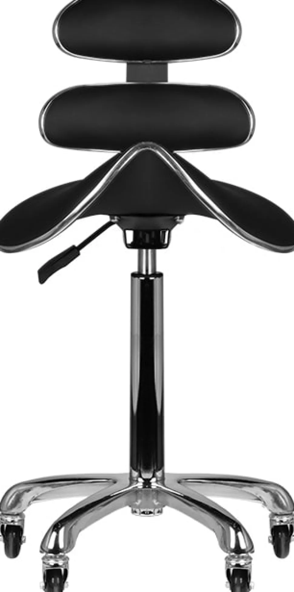 Gabbiano Roll Speed Black High Cosmetic Stool