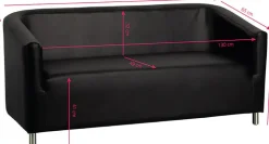 Gabbiano Sofa Waiting Room m021 - Black