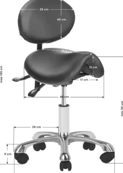 Gabbiano Stool 1025 Black Giovanni