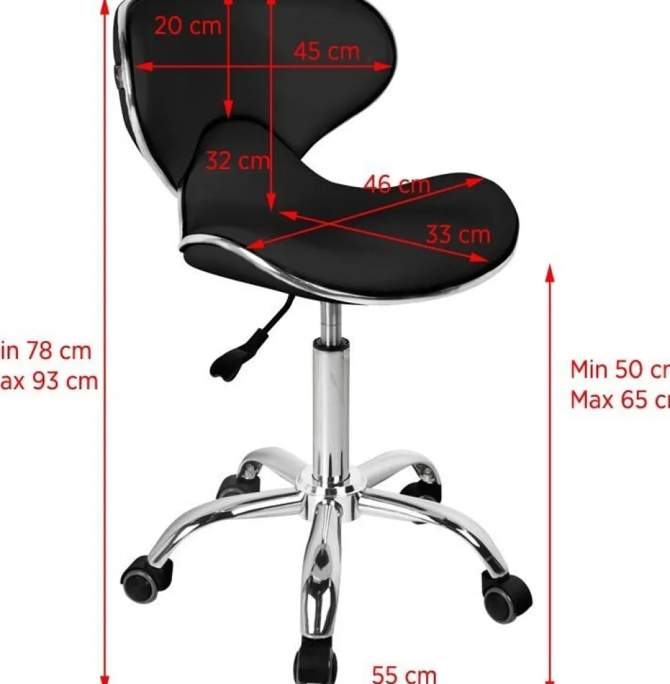 Gabbiano Stool Black Q-4599