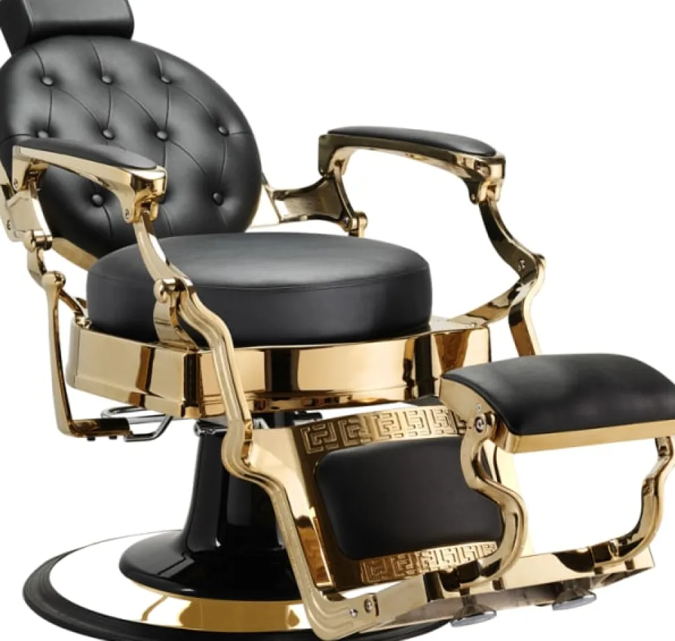 Hairway Barber Chair "Romeo" Gold Black