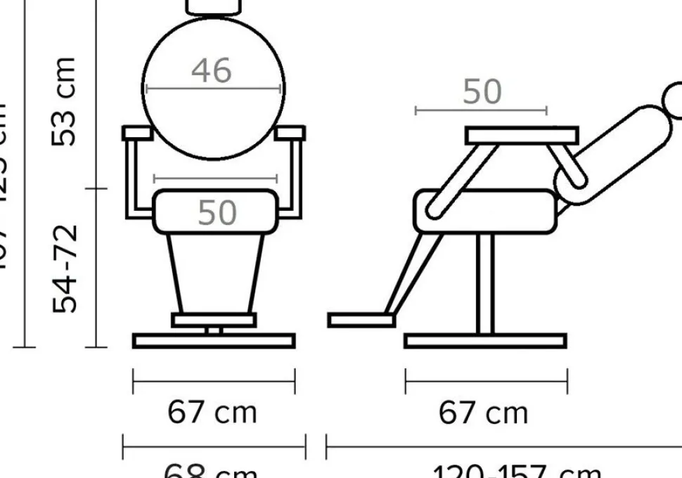 Hairway Barber Chair "Romeo" Gold Black