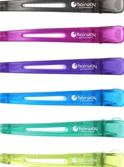 Hairway Hair Clip Rainbow 110 mm - 6 pcs