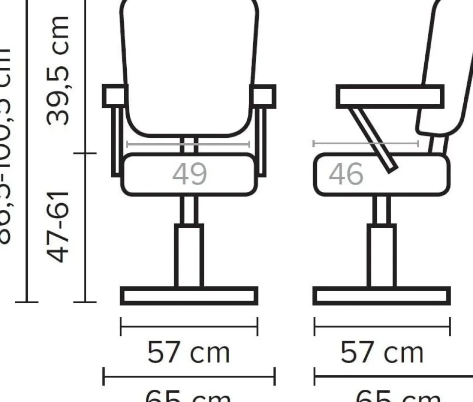 Hairway Styling Chair "IRON" Black