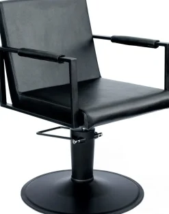 Hairway Styling Chair John Black Round Base