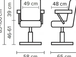 Hairway Styling Chair John Black Round Base