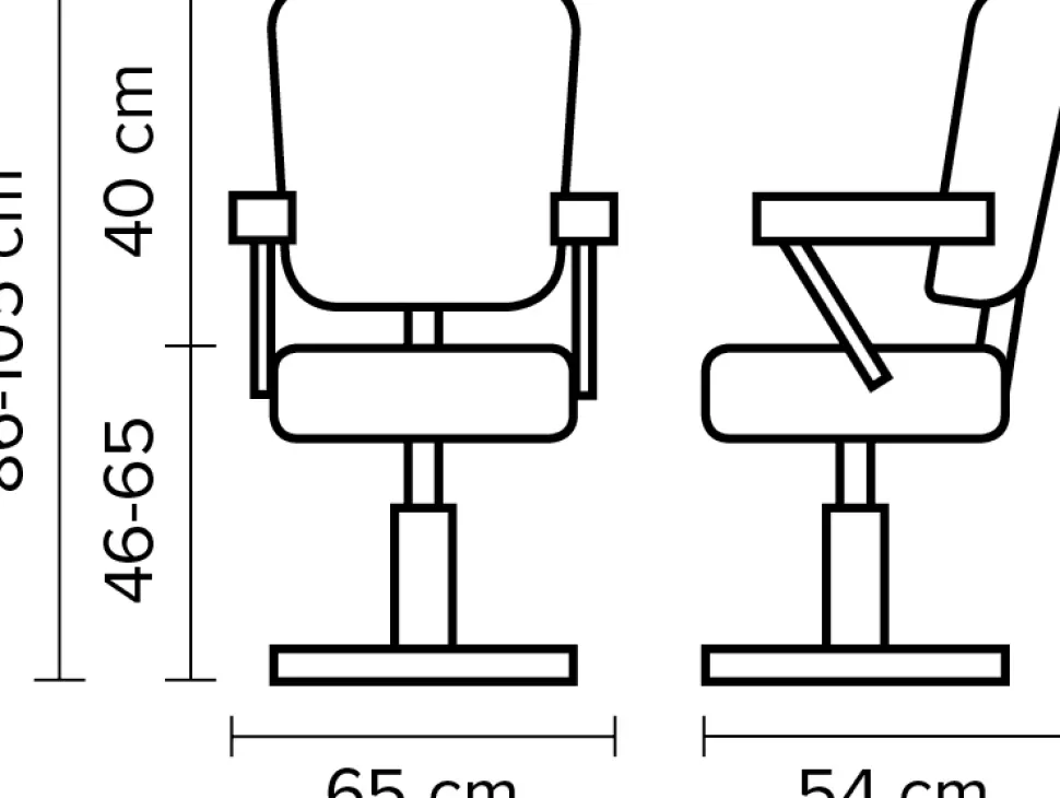 Hairway Styling chair "Retro" Black