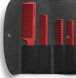 JRL Professional - Barber comb set Red