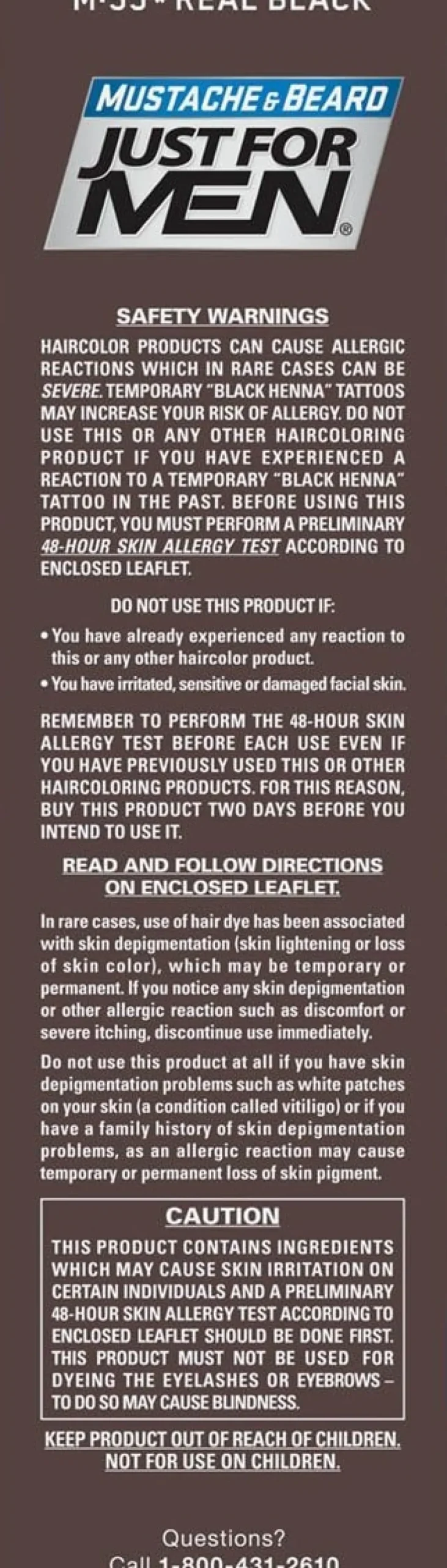 Just For Men - Mustache & Beard Color (Black)