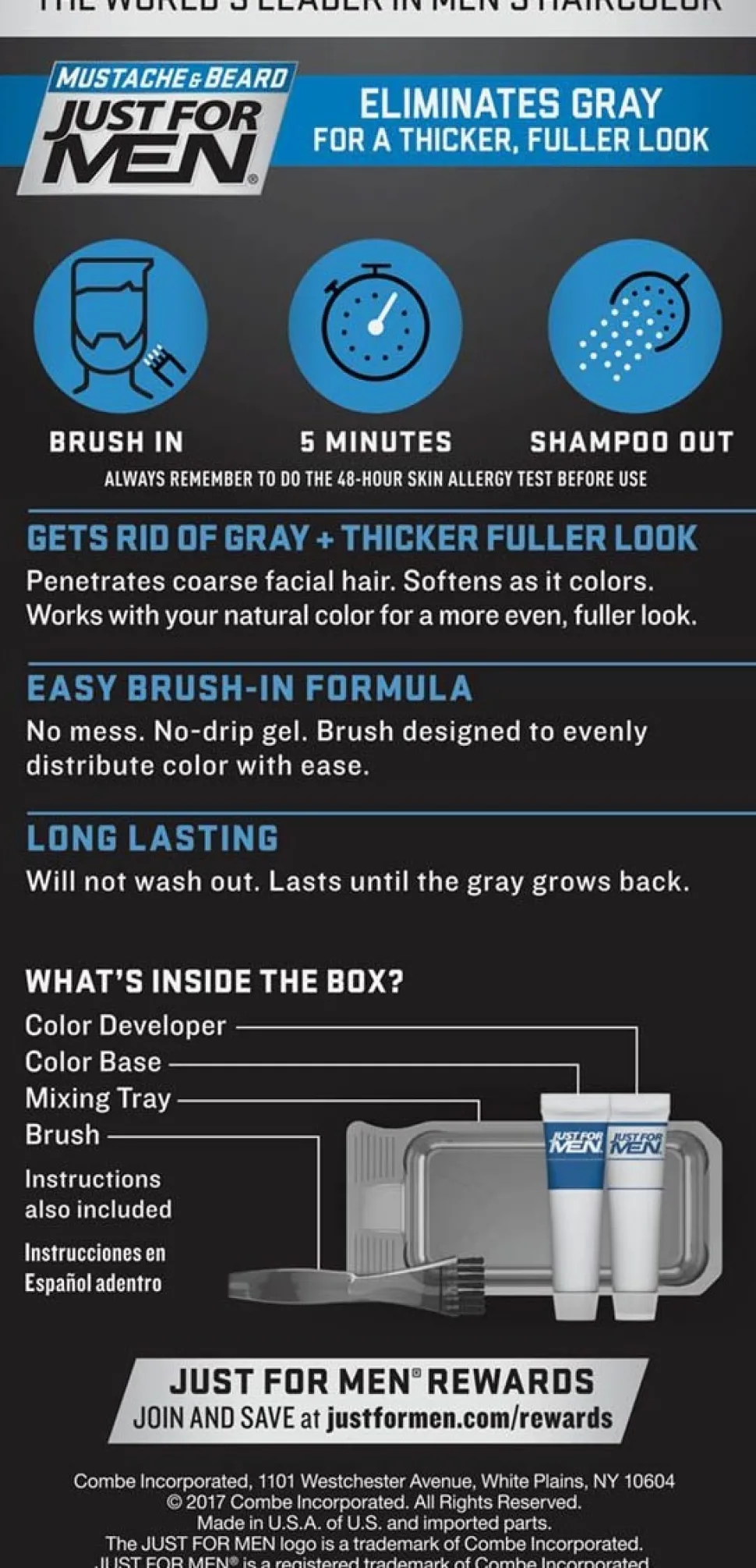 Just For Men - Mustache & Beard Color (Black)