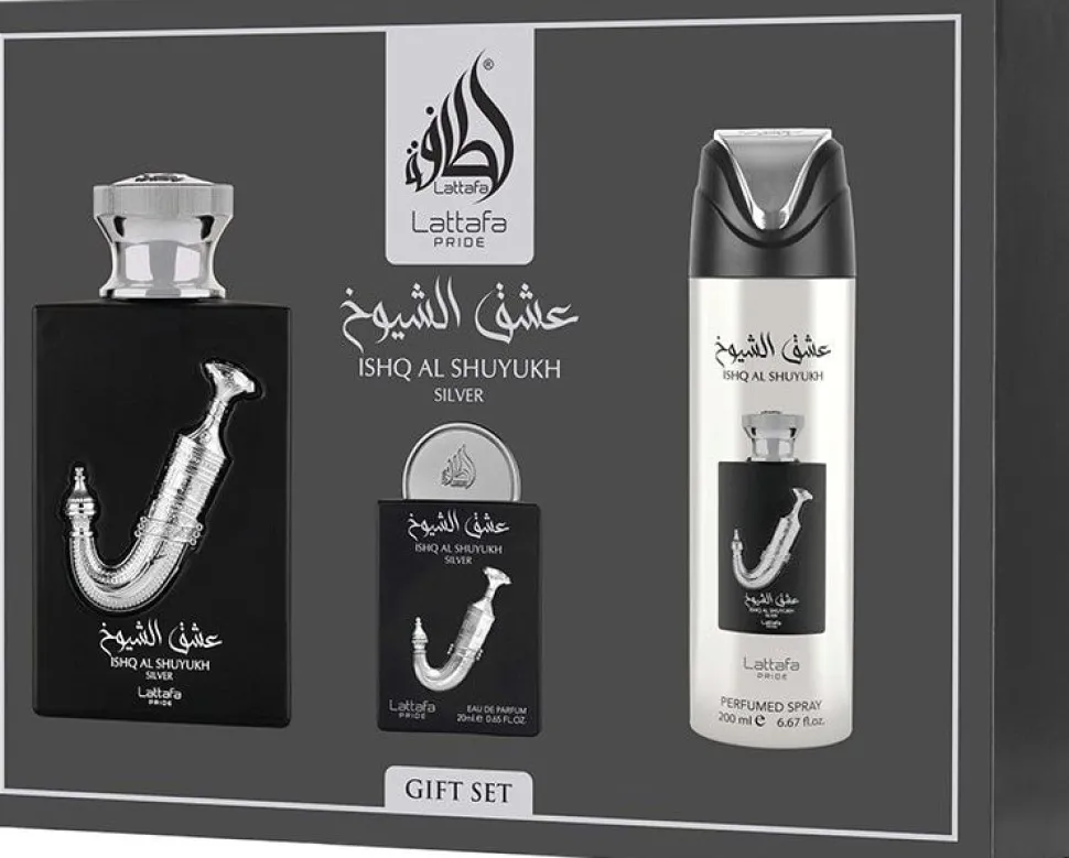 Lattafa Pride Ishq Al Shuyukh 100 ml EDP + 20 ml EDP + 200 ml Deodorant