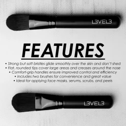 L3VEL3 - 2 Pcs Face Mask Brush Set