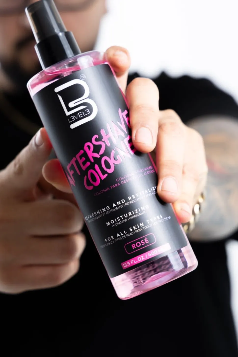 L3VEL3 - After Shave Spray Cologne Rose 400 ml