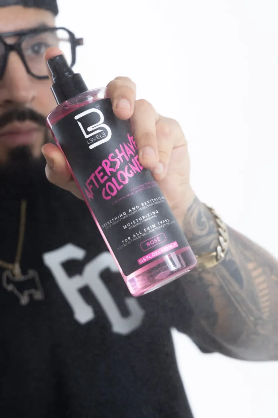 L3VEL3 - After Shave Spray Cologne Rose 400 ml