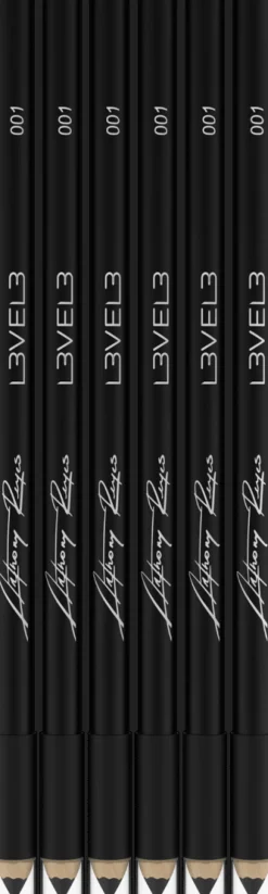 L3VEL3 - Black Color Liner Pencils - 6 pcs