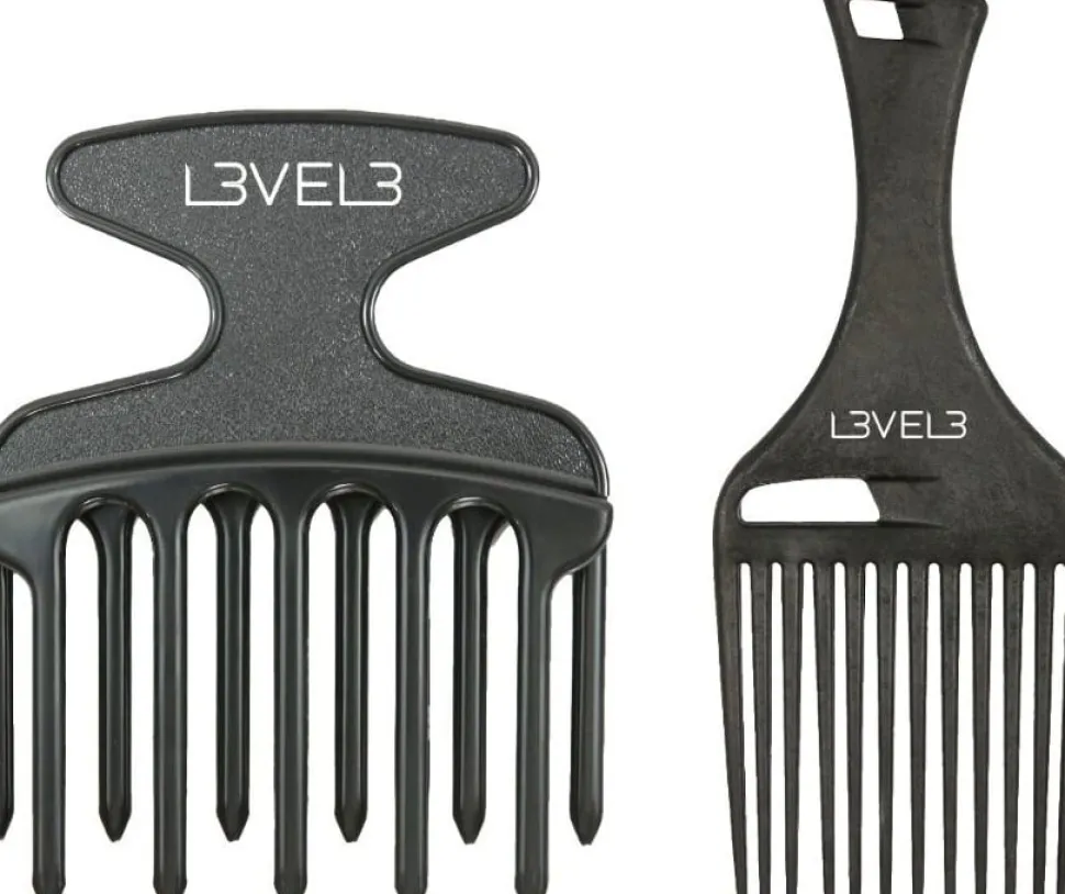 L3VEL3 - Hair Pick Comb Set 2 Pcs