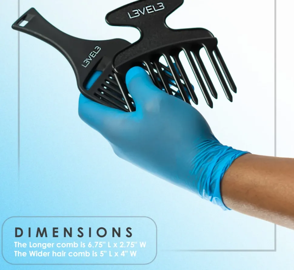 L3VEL3 - Hair Pick Comb Set 2 Pcs