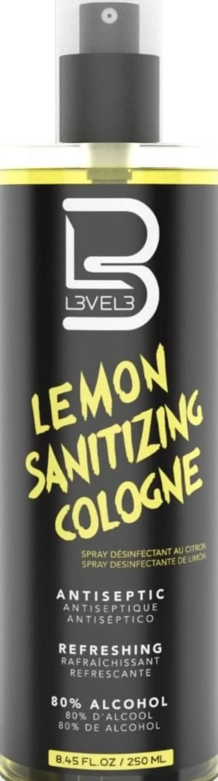 L3VEL3 - Lemon Sanitizing Cologne 250 ml (U)
