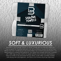 L3VEL3 - White Facial Towels 3 Pcs