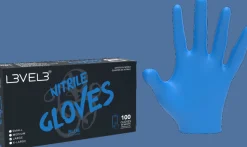 L3VEL3 Blue Medium Professional Nitrile Gloves 100 Pack
