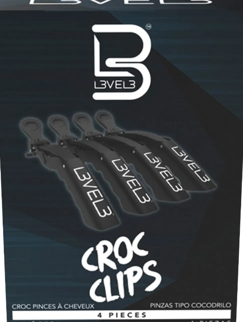 L3VEL3 Hair Croc Clips 4 Pack