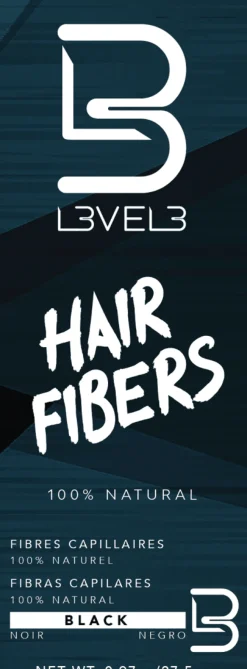 L3VEL3 Hair Fibers Black 27.5g