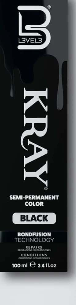 L3VEL3 Kray Black Semi Permanent Color Tube 100 ml